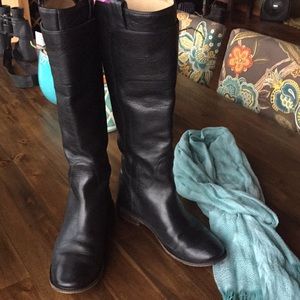 Frye black leather boots